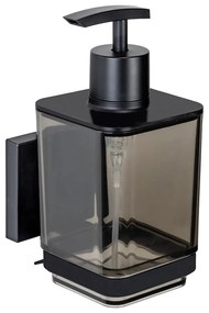 Dispenser di sapone in plastica autoportante nero 340 ml Quadro - Wenko