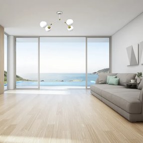 Lampadario a plafone JOY 4xE14/40W/230V bianco/oro