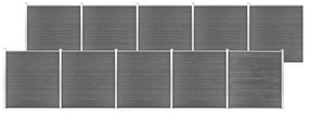 Pannello Di Recinzione İn Wpc 1737x186 Cm Grigio /