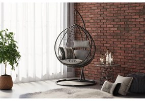 Poltrona sospesa grigio scuro in rattan artificiale Noela - Bonami Selection