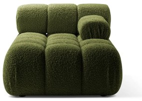 Divano modulo verde in tessuto bouclé (angolo destro) Bellis - Micadoni Home