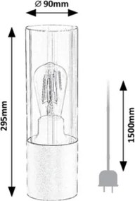Rabalux 74050 - Lampada da tavolo RONNO 1xE27/25W/230V