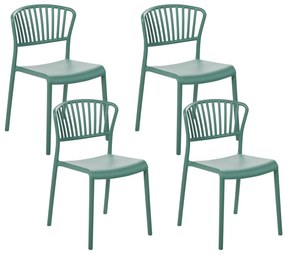 Set di 4 sedie da pranzo verde GELA Beliani
