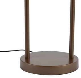 Lampada da tavolo Hotel Chic bronzo scuro con vetro ambrato - Stavelot