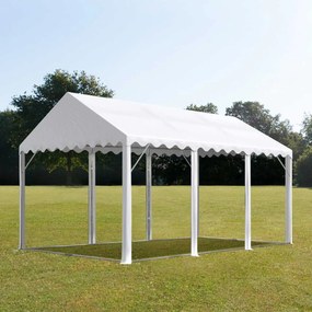 TOOLPORT Tendone per feste 3x6 m, senza teli laterali, telo in PVC, bianco, telaio di base - (1059)