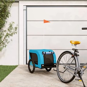 Rimorchio Da Bici Per Animali Blu E Nero Oxford E Ferro /
