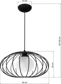 Lampadario a sospensione con filo KRONOS 1xE14/40W/230V