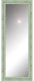 Specchio rettangolare in legno verde 125 x 40 cm