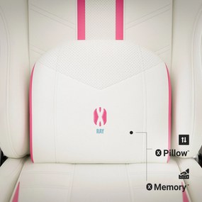 Sedia da gaming Diablo X-Ray 2.0 Small:  Bianco e Rosa