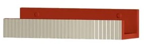 Mensola per bagno Niwa L 40 cm laccato opaco paprika con vetro sabbia