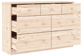 Cassettiera alta 112x35x73 cm in legno massello di pino