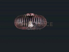 Johann plafoniera metallo ellisse rame antico d. 41cm 1 luce attacc...
