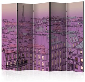 Paravento separè Venerdì sera a Parigi II - Architettura cittadina in tema di fumetti