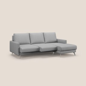 Klimt Divano angolare con sedute scorrevoli in tessuto morbido smacchiabile T05 grigio