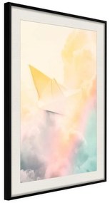 Poster  Paper Boat  Cornice Quadri Cornice nera con pass-partout, Larghezza x Altezza Home decor 20x30