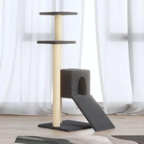 Albero per gatti con tiragraffi in sisal grigio scuro 92 cm