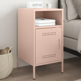 Comodino Rosa 36x39x68 Cm İn Acciaio /