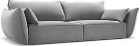 Divano grigio chiaro con rivestimento in velluto 208 cm Vanda – Mazzini Sofas