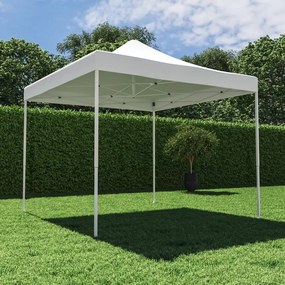 Gazebo Bora in acciaio bianco copertura fissa L 295 x P 295 x H 320 cm