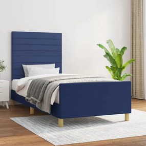 Giroletto Senza Materasso Blu 100x200 Cm İn Tessuto /