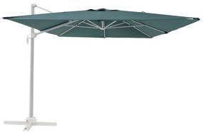 Ombrellone a palo laterale grigio AURA NATERIAL con telo verde