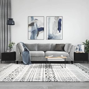 Tavolini Da Salotto 2 Pz Neri 50x50x40 Cm İn Legno Multistrato /