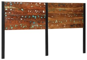 Testiera 180 Cm İn Legno Massello Di Recupero E Ferro /