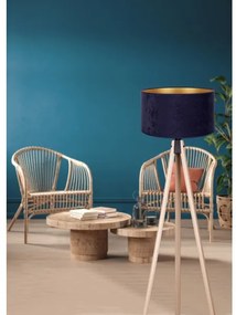 Brilagi - Lampada con piedistallo VELVET 1xE27/60W/230V beige/blu