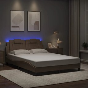 Giroletto Con Luci Led Cappuccino 140x190 Cm İn Similpelle /