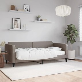 Divano Letto Con Materasso Tortora 80x200 Cm İn Tessuto /