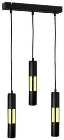 Lampadario su corda  MAGNUMA 3xGU10/50W/230V nero/oro