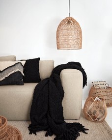 Kave Home - Fodera cuscino Corel nero 45 x 45 cm