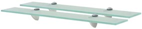 Mensole Galleggianti 2 Pz İn Vetro 60x20 Cm 8 Mm /
