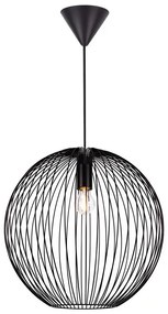 Nordlux - Lampadario a sospensione su cavo BERONI 1xE27/60W/230V nero
