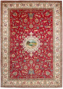 Tabriz Tappeto persiano 240x340 Rosso (Iran) Annodato A Mano