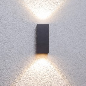 Applique da esterni a LED TAVI Lucande, Nero, Alluminio, Moderno, Applique LED da esterni