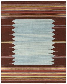 Kilim Tappeto 190 x 150 Blu (Iran) Tessuto A Mano