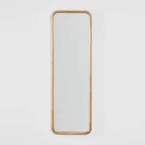 Specchio da parete rettangolare in legno di mango (36,5x115 cm) - Sklum
