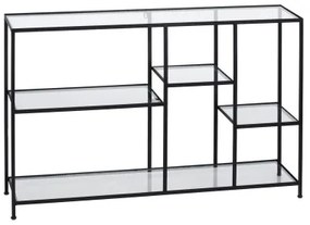 Scaffale Nero Cristallo Ferro 110 x 26 x 74 cm