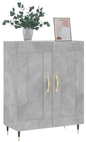 Credenza grigio cemento 69,5x34x90 cm in legno multistrato