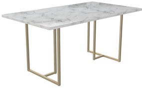 Tavolo da pranzo con effetto marmo 90x160 cm Astor – CosmoLiving by Cosmopolitan