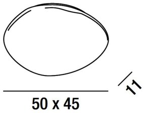 Plafoniera con diffusore in acrilico bianco effetto "cielo stellato".