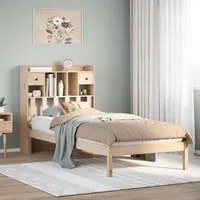 Letto Libreria senza Materasso 100x200 cm in Legno di Pino 3321622