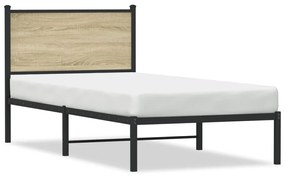 Giroletto Senza Materaso İn Metallo Rovere Sonoma 90x200 Cm /
