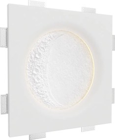 Lampada LED da incasso 175W Luna Crescente 60x60 cm in Gesso