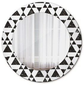 Specchio tondo con decoro Triangoli geometrici fi 50 cm
