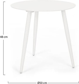 Tavolino da giardino rotondo in alluminio ø 50 cm Ridley – Bizzotto