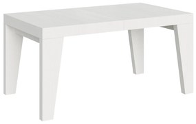 Tavolo allungabile Naxy made in italy itamoby in diverse dimensioni e finiture, Bianco Frassino / 90x160/264 cm