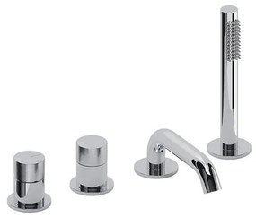 Rubinetto per vasca getto laminare cristallino Loop k cromo spazzolato