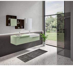 Mobile bagno con lavabo L 160 x H 36 x P 51 cm avocado per vasca a destra Ginevra